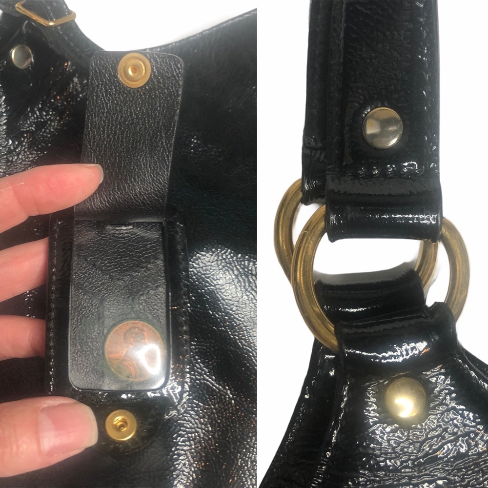 YSL Black Patent Leather Large Tribute Bag - Picture 12 of 16